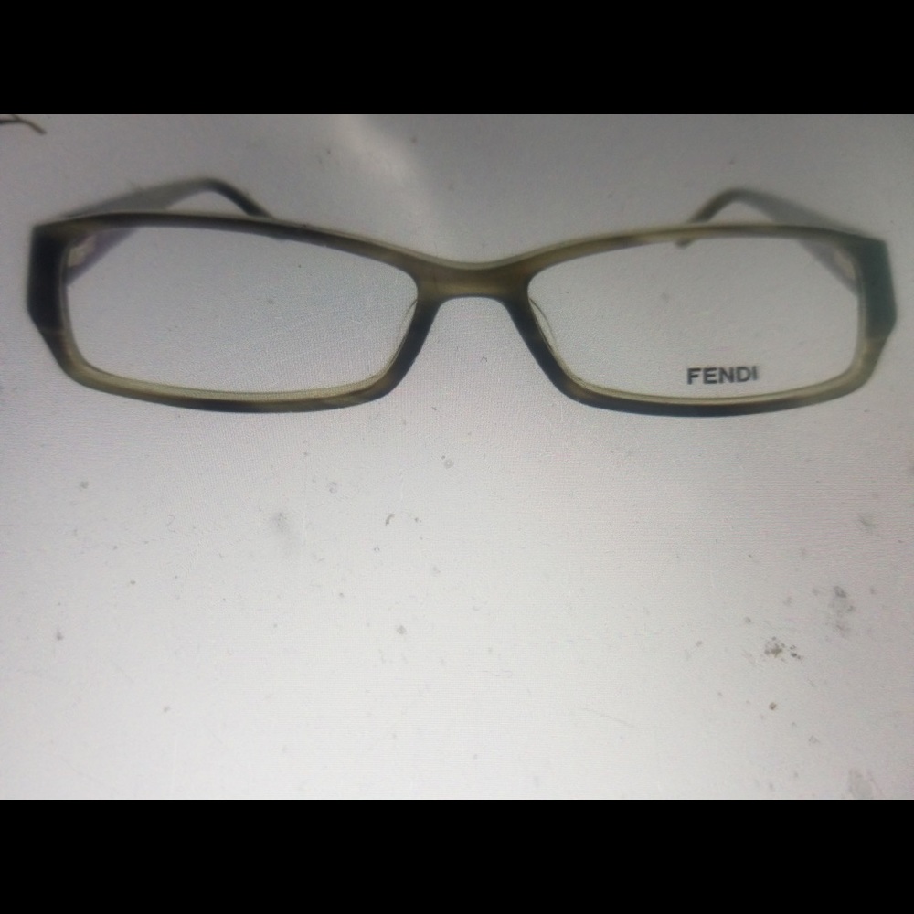 Fendi Matte Olive Rectangle Eyeglasses